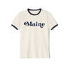 Maine Cotton Ringer Graphic Tee - Unisex Maine T Shirt, Vintage Style Tee, Men's/Women's Tee