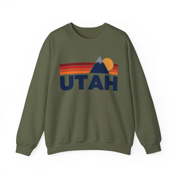 Utah Sweatshirt Retro Mountains, Utah Unisex Crewneck, Vintage Cozy Jumper, Gift for Outdoor Lovers
