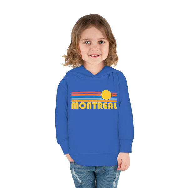 Montreal, Canada Toddler Hoodie - Retro Sunrise Unisex Montreal Toddler Sweatshirt