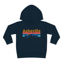 Asheville Toddler Hoodie - Retro Mountain Sun Unisex Asheville Toddler Sweatshirt-1