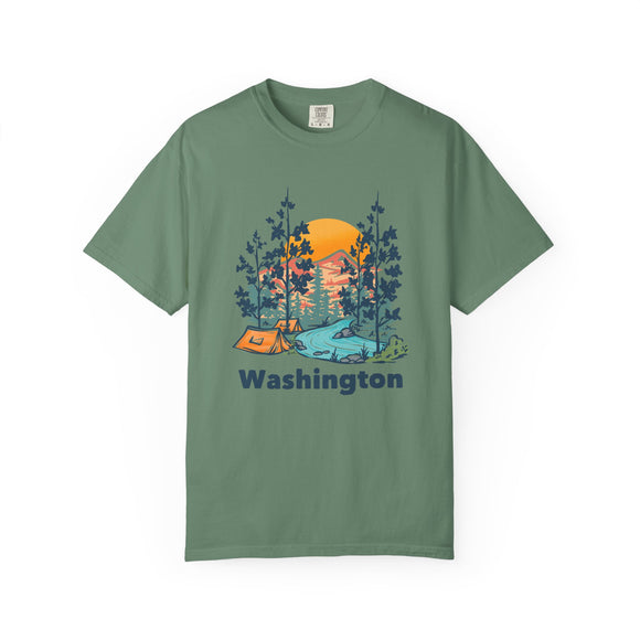 Washington Graphic Tee, Comfort Colors Retro Unisex T shirt