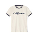 California Cotton Ringer Graphic Tee - Unisex California T Shirt, Vintage Style Tee, Men's/Women's Tee-1