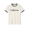 California Cotton Ringer Graphic Tee - Unisex California T Shirt, Vintage Style Tee, Men's/Women's Tee