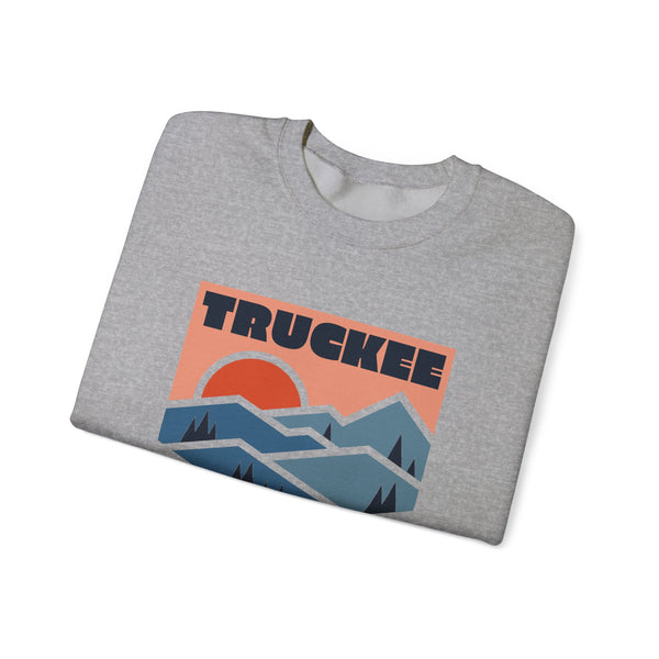 Truckee, California Sweatshirt Retro Mountains, Truckee Unisex Graphic Crewneck