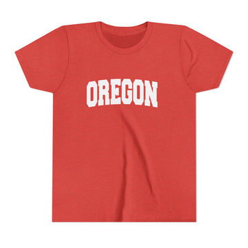 Buy heather-red Oregon Youth Graphic Tee - Kids T Shirt