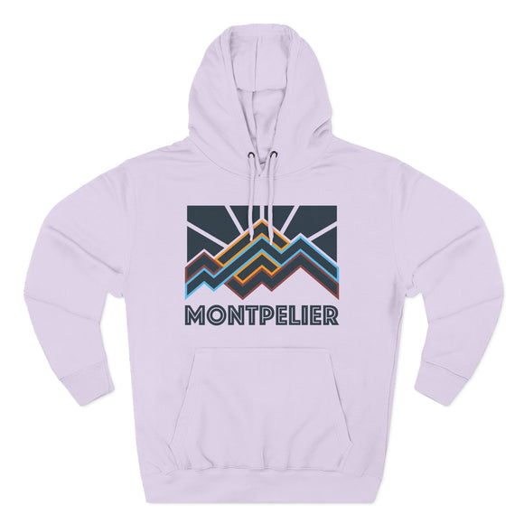 Montpelier, Vermont Hoodie - Retro Mountain Unisex Sweatshirt