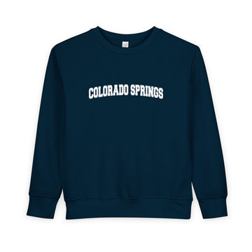 Buy navy Colorado Springs, Colorado Toddler Sweatshirt - Colorado Springs Toddler Crewneck Sweatshirt