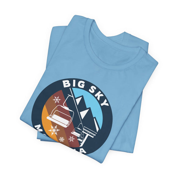 Big Sky, Montana T Shirt - Retro Ski Lift Tee