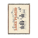 Lake Placid, New York Ski Town Throw Blanket | Mountain Woven Blanket-3