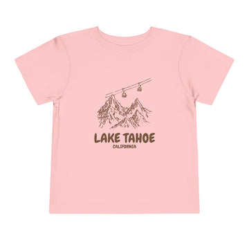 Buy pink Lake Tahoe, California Toddler T-Shirt — Vintage Gondola Ski Mountain Tee