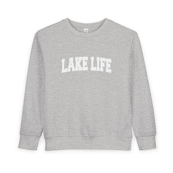 Lake Life Toddler Sweatshirt - Lake Life Toddler Crewneck Sweatshirt