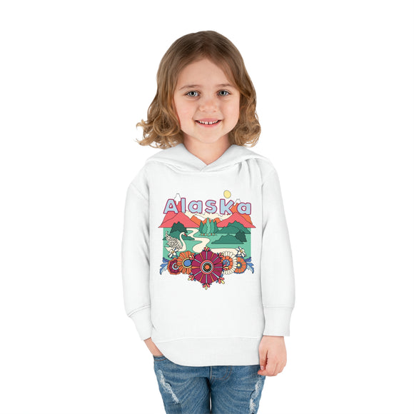 Alaska Toddler Hoodie - Boho Mountain Unisex Alaska Toddler Sweatshirt