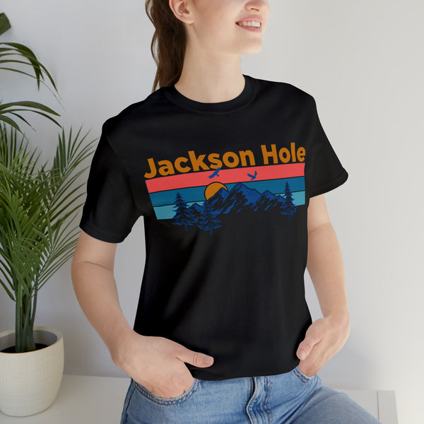 Jackson Hole, Wyoming Shirt - Mountain Sunset Unisex Jackson Hole T-Shirt