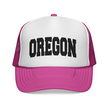 Buy pink Oregon Retro Collegiate Style Trucker Hat