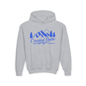 Retro Crested Butte, Colorado Youth Hoodie - Mountain Crested Kids Sweatshirt, Cute Crested Butte, Colorado Children's Pullover