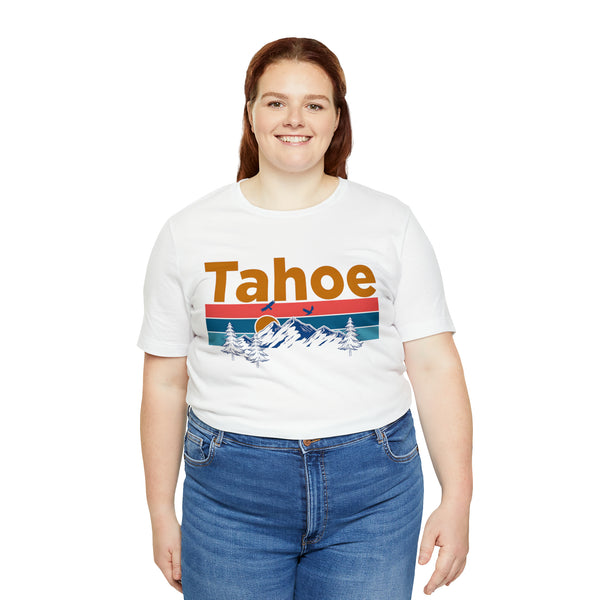 Tahoe, California Shirt - Mountain Sunset Unisex Tahoe T-Shirt