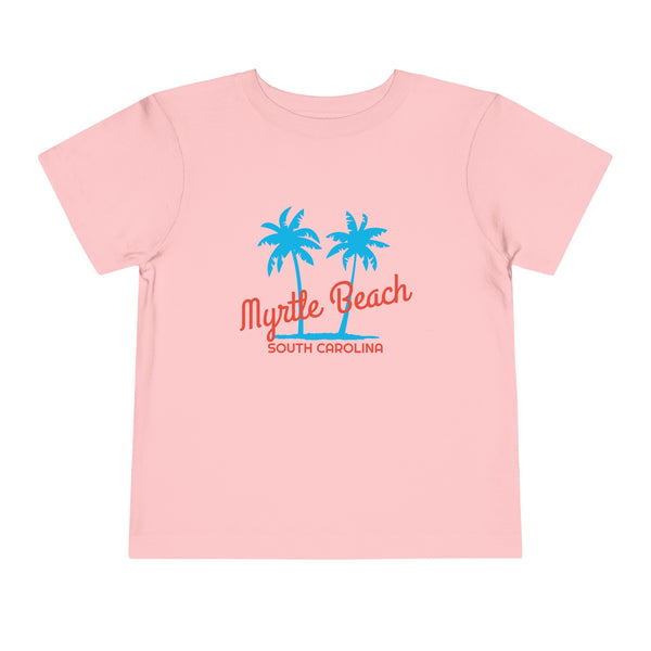 Myrtle Beach, South Carolina Toddler T-Shirt - Retro Palm Tree Toddler Myrtle Beach Shirt