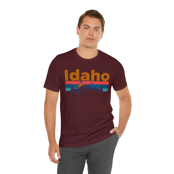 Idaho T-Shirt - Mountain Sunset Unisex Idaho Shirt