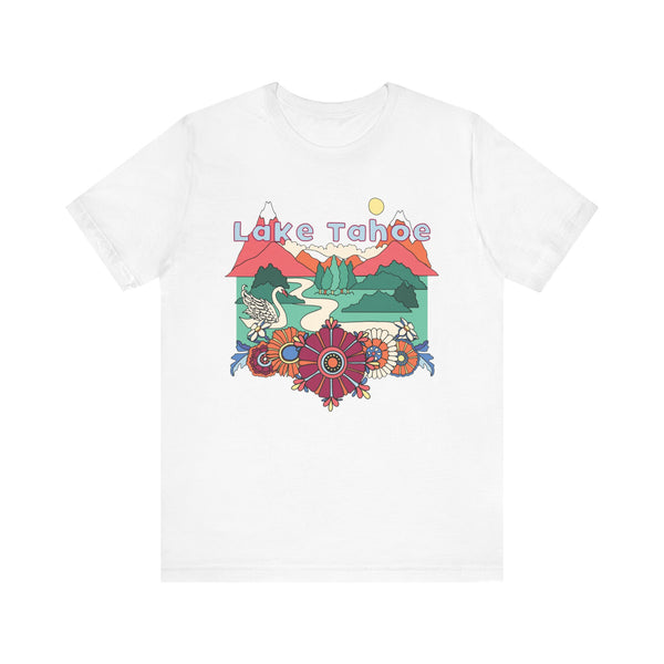 Lake Tahoe Shirt, California Retro T-Shirt, Hippie Style California tee, Lake Tahoe Mountain Shirt