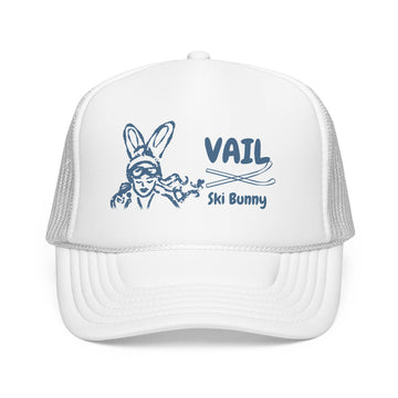 Buy white Vail, Colorado Ski Bunny Trucker Hat