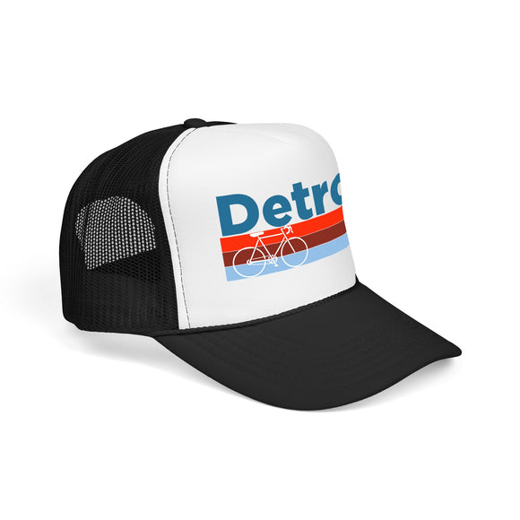 Detroit, Michigan Trucker Hat - Foam Detroit Bike Cap