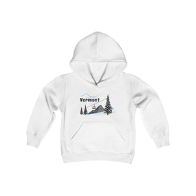 Retro Vermont Youth Hoodie - Mountain Vermont Kids Sweatshirt, Cute Vermont Children's Pullover