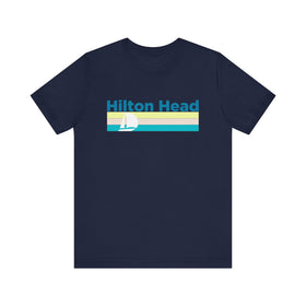 Buy navy Hilton Head, South Carolina T Shirt - Sailboat Graphic Tee