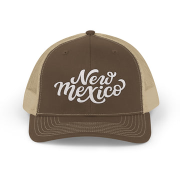 Buy brown-khaki New Mexico Snapback Trucker Cap - Embroidered New Mexico Hat