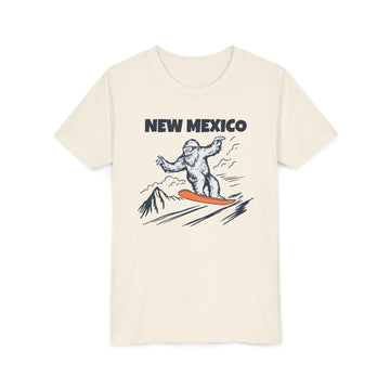New Mexico Yeti Snowboard Youth Tee - Kids Skiing Shirt