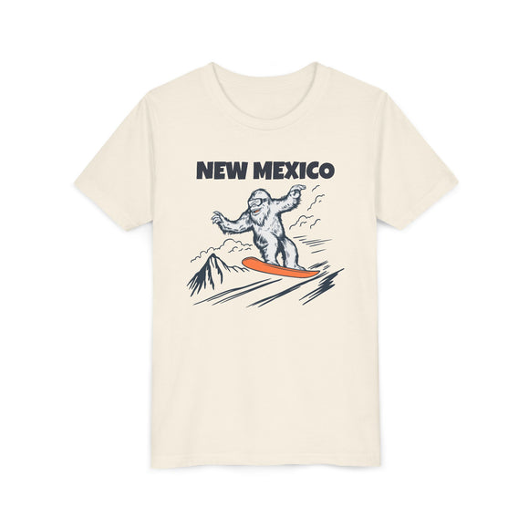 New Mexico Yeti Snowboard Youth Tee - Kids Skiing Shirt