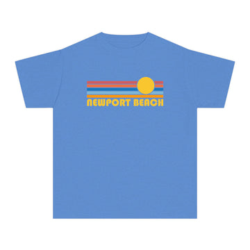 Buy royal-caribe Newport Beach, California Youth Comfort Colors Midweight Tee, Vintage Style Sun Newport Beach T-Shirt