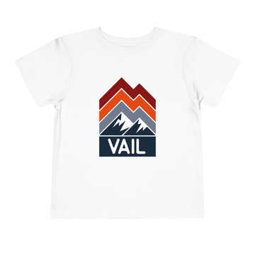 Vail, Colorado Toddler T-Shirt - Retro Palm Tree Toddler Vail Shirt - 0