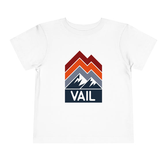 Vail, Colorado Toddler T-Shirt - Retro Palm Tree Toddler Vail Shirt