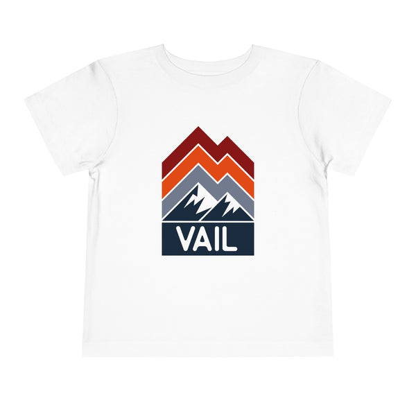 Vail, Colorado Toddler T-Shirt - Retro Palm Tree Toddler Vail Shirt