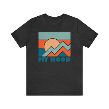 Buy dark-grey-heather Mount Hood, Oregon T-Shirt - Retro Unisex Mount Hood Shirt