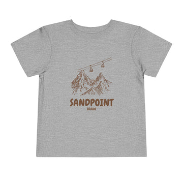 Buy athletic-heather Sandpoint, Idaho Toddler T-Shirt — Vintage Gondola Ski Mountain Tee