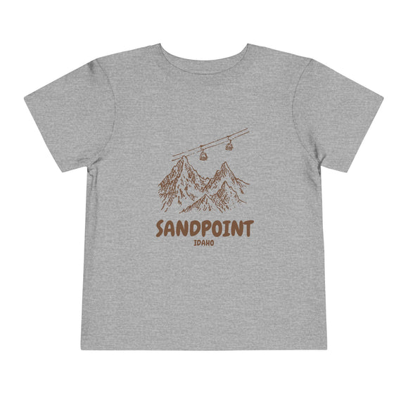 Sandpoint, Idaho Toddler T-Shirt — Vintage Gondola Ski Mountain Tee