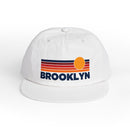 Brooklyn, New York retro sunset Surf Cap | vintage striped sun state hat-1