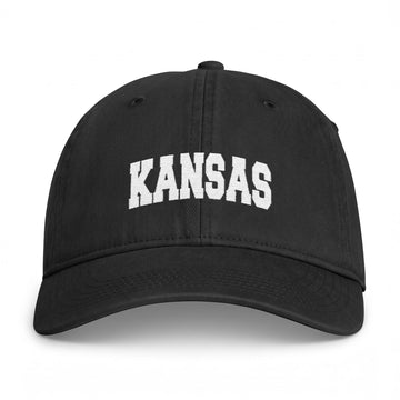 Kansas Washed Baseball Cap - Vintage Coastal Comfort Colors - 0