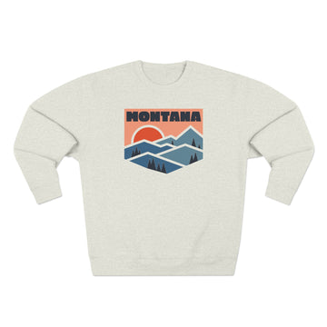 Buy oatmeal-heather Premium Montana Mountain Graphic Sweatshirt