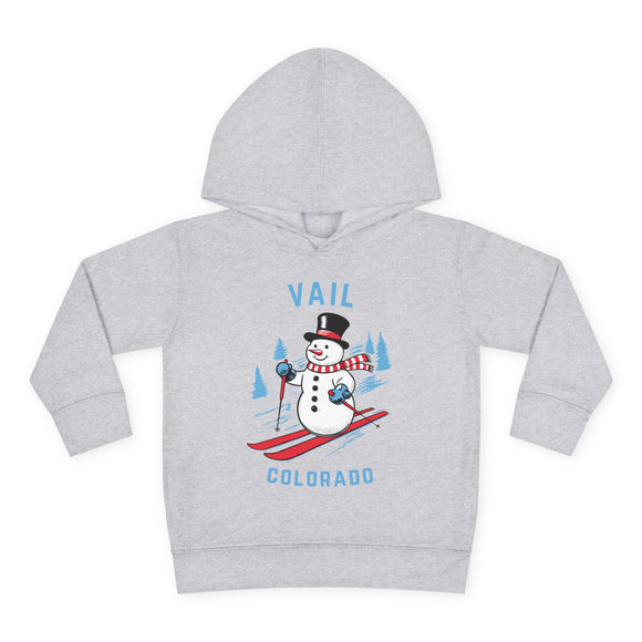 Vail, Colorado Toddler Hoodie - Unisex Vail Skiing Snowman Sweatshirt