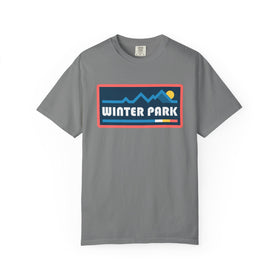 Buy grey Winter Park, Colorado Graphic Tee, Comfort Colors Retro Mountain Unisex Winter Park T shirt