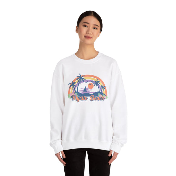 Myrtle Beach, South Carolina Sweatshirt - Unisex Retro Beach Crewneck Myrtle Beach Sweatshirt