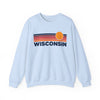 Wisconsin Sweatshirt Retro Sun Unisex - Vintage Wisconsin Inspired Warm Pullover Jumper