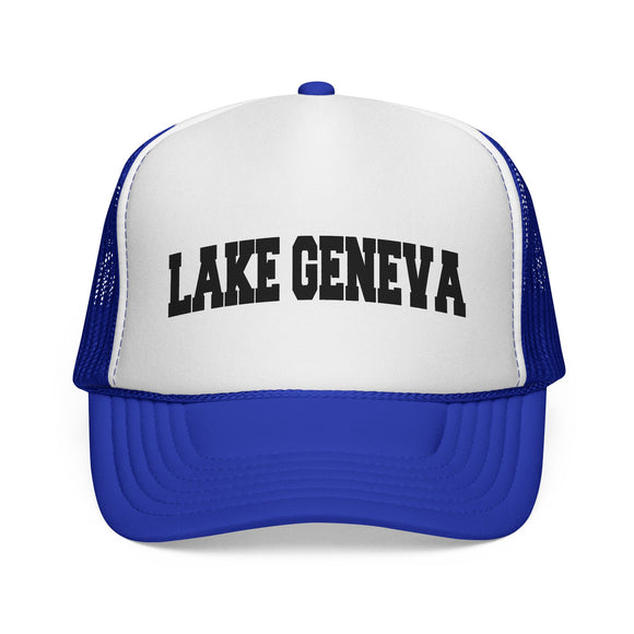 Lake Geneva, Wisconsin Collegiate Style Trucker Hat