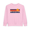 Arizona Toddler Sweatshirt - Retro Sun Arizona Toddler Crewneck Sweatshirt