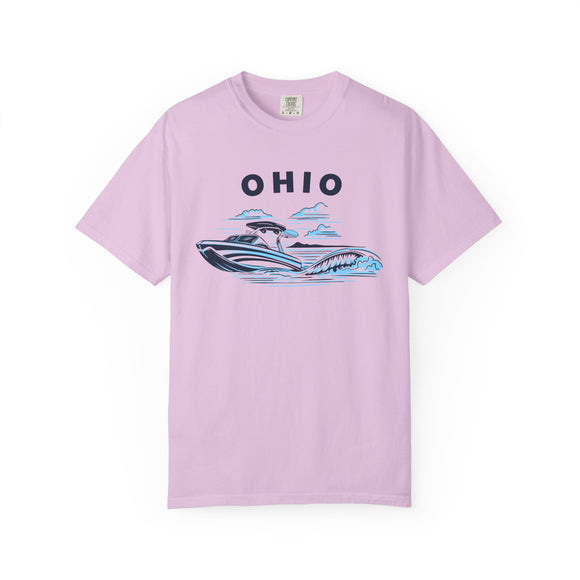 Ohio T Shirt, Comfort Colors Cotton 100% Cotton Wakeboard Boat Tee
