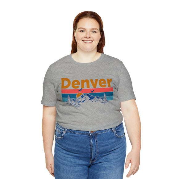 Denver, Colorado Shirt - Mountain Sunset Unisex Denver T-Shirt