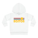 Boston, Massachusetts Toddler Hoodie - Retro Sunrise Unisex Boston Toddler Sweatshirt-5