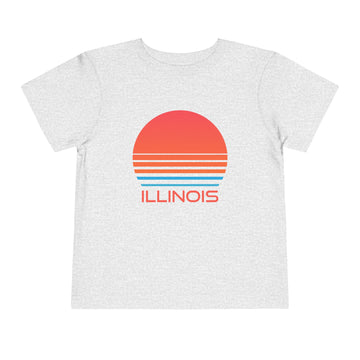 Buy athletic-heather Illinois Toddler T-Shirt - Retro 80s Unisex Toddler Illinois Shirt